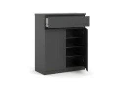 Nada Buffet 2 Portes Et 1 Tiroir, Noir Mat. -Mobilia Boutique buffet 22087103