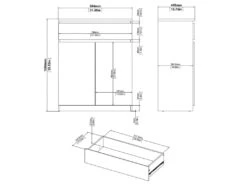 Nada Buffet 2 Portes Et 1 Tiroir, Noir Mat. -Mobilia Boutique buffet 22087113