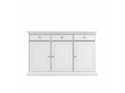 Venedig Buffet 3 Portes Et 3 Tiroirs, Largeur 143 Cm, Hauteur 91 Cm, Blanc.