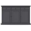 Venedig Buffet 3 Portes Et 3 Tiroirs, Gris Mat. -Mobilia Boutique buffet 22087171
