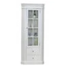 Amaretta Armoire D'angle Vintage, Blanc, Vintage Patiné, Largeur 55 Cm, Hauteur 200 Cm. -Mobilia Boutique buffet 22149445