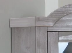 New Mexico Armoire D'angle Mexico Avec 1 Porte Vitrée Et 2 Tiroirs, En Gris. -Mobilia Boutique buffet 22149913