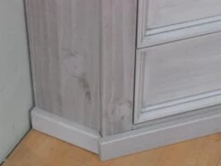 New Mexico Armoire D'angle Mexico Avec 1 Porte Vitrée Et 2 Tiroirs, En Gris. -Mobilia Boutique buffet 22149915