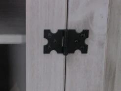 New Mexico Armoire D'angle Mexico Avec 1 Porte Vitrée Et 2 Tiroirs, En Gris. -Mobilia Boutique buffet 22149919