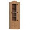 New Mexico Armoire D'angle Avec 1 Porte Vitrée Et 2 Tiroirs, Délavé Et Ciré. -Mobilia Boutique buffet 22150089