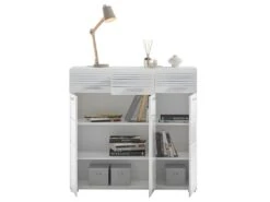 Linus Buffet 3 Portes, 3 Tiroirs Blanche. -Mobilia Boutique buffet 22158869