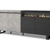 Buffet Salon Et Cuisine, 200x87x35cm, 4 Portes, Cheminée électrique, Design Industriel, Ciment 2 Buffet Salon Et Cuisine, 200x87x35cm, 4 Portes, Cheminée électrique, Design Industriel, Ciment -Mobilia Boutique buffet 22230903