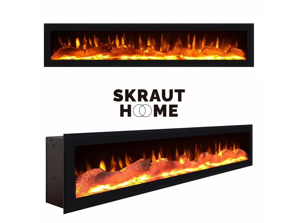 Buffet Salon Et Cuisine, 200x75x35cm, 4 Portes, Cheminée électrique, Ciment 8 Buffet Salon Et Cuisine, 200x75x35cm, 4 Portes, Cheminée électrique, Ciment – Image 6