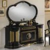 Bahut 4 Portes Battantes + Miroir Noir/Or - ADELE -Mobilia Boutique buffet 22365709