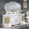 Bahut 4 Portes Battantes + Miroir Blanc/Or - ADELE -Mobilia Boutique buffet 22365721
