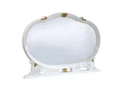 Bahut 4 Portes Battantes + Miroir Blanc/Or - ADELE -Mobilia Boutique buffet 22365725
