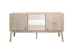 SOFIA Buffet 2 Portes 3 Tiroirs - Bois Avec Motif - L 150 X P 40 X H 80 Cm -Mobilia Boutique buffet 22415719