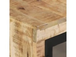 Buffet Marron Et Noir 160x30x76 Cm Bois Massif De Manguier -Mobilia Boutique buffet 22561545