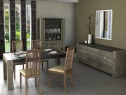 Buffet METEORITE - 3 Portes & 3 Tiroirs - MDF Plateau Effet Granite -Mobilia Boutique buffet 225751