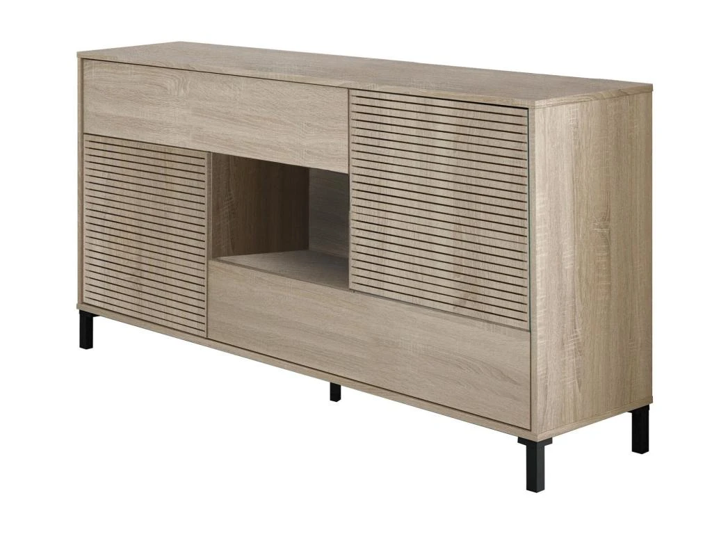 Buffet Haut Dndo, Buffet Moderne à 2 Portes, Buffet Du Salon, Meuble TV, Buffet Avec Pieds Pour Salon, 151x41h80 Cm, Chêne 3 Buffet Haut Dndo, Buffet Moderne à 2 Portes, Buffet Du Salon, Meuble TV, Buffet Avec Pieds Pour Salon, 151x41h80 Cm, Chêne