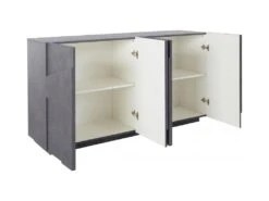 Placard Dlanzar, Buffet De Cuisine à 4 Portes, Buffet De Salon, 100% Made In Italy, Cm 162x44h86, Slate -Mobilia Boutique buffet 22847787