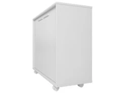 Buffet Armoirette 2 Portes 4 Niches Blanc L 90 Cm Sur Roulettes -Mobilia Boutique buffet 22970251