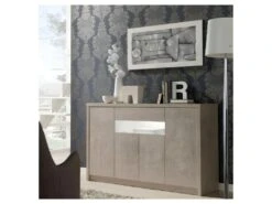 Buffet 4 Portes 1 Tiroir Chêne Clair 150 Cm - BOTEKIA