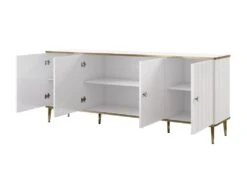 Buffet Avec 4 Portes En MDF Et Acier - Blanc Et Doré - SINEAD De Pascal MORABITO -Mobilia Boutique buffet 22992953