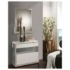 Meuble D'entrée Blanc/Chêne Clair + Miroir - JUNGO -Mobilia Boutique buffet 22993403