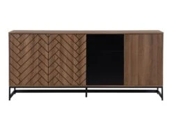 Buffet 3 Portes Et 3 Tiroirs - MDF - Naturel Et Noir - CARATANA 18 Buffet 3 Portes Et 3 Tiroirs - MDF - Naturel Et Noir - CARATANA -Mobilia Boutique buffet 2781969