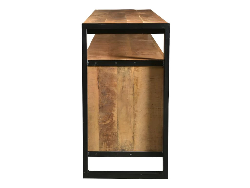 Buffet HARLEM - 2 Portes & 3 Tiroirs - Bois De Manguier & Métal 8 Buffet HARLEM - 2 Portes & 3 Tiroirs - Bois De Manguier & Métal – Image 6