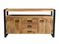 Buffet HARLEM - 2 Portes & 3 Tiroirs - Bois De Manguier & Métal 13 Buffet HARLEM - 2 Portes & 3 Tiroirs - Bois De Manguier & Métal -Mobilia Boutique buffet 295863