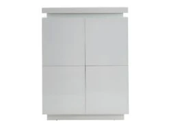 Buffet Haut EMERSON II - 4 Portes - MDF Laqué Blanc - LEDs -Mobilia Boutique buffet 380311
