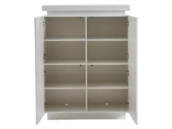 Buffet Haut EMERSON II - 4 Portes - MDF Laqué Blanc - LEDs -Mobilia Boutique buffet 380313