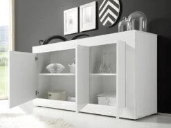 Buffet COMETE - 3 Portes - Blanc Laqué -Mobilia Boutique buffet 381525