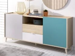 Buffet BICA - 2 Portes & 2 Tiroirs - Multicolores