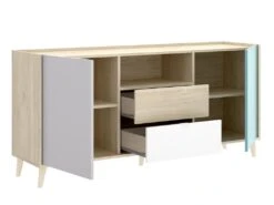 Buffet BICA - 2 Portes & 2 Tiroirs - Multicolores -Mobilia Boutique buffet 382181