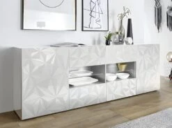 Buffet ERIS - 2 Portes & 4 Tiroirs - Blanc Laqué -Mobilia Boutique buffet 395765