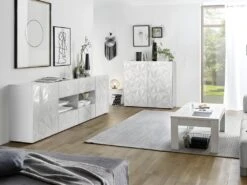 Buffet ERIS - 2 Portes & 4 Tiroirs - Blanc Laqué -Mobilia Boutique buffet 395771