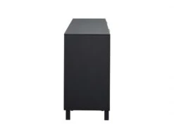 Buffet - 4 Portes - MDF Et Métal - Coloris : Naturel Clair Et Noir - LOBNA -Mobilia Boutique buffet 4004835