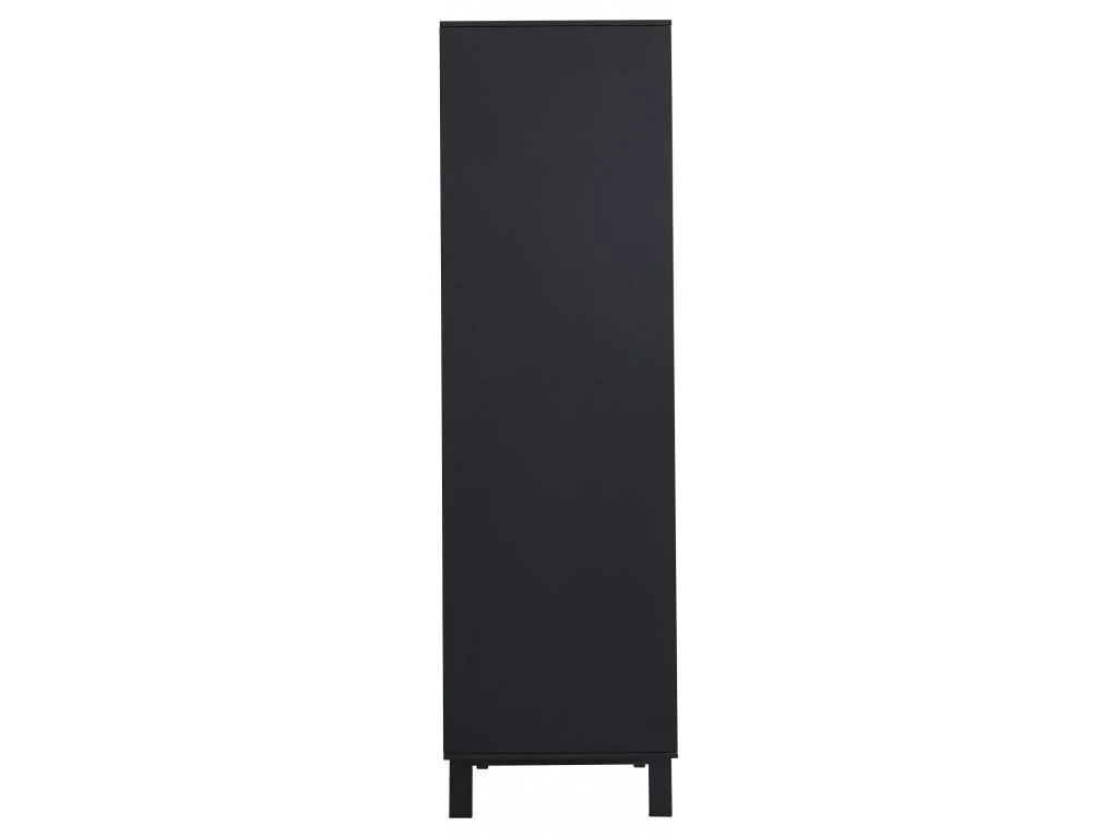 Buffet Haut Avec 4 Portes En MDF Et Métal - Coloris : Naturel Clair Et Noir - LOBNA 9 Buffet Haut Avec 4 Portes En MDF Et Métal - Coloris : Naturel Clair Et Noir - LOBNA – Image 7