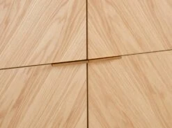 Buffet Haut Avec 4 Portes En MDF Et Métal - Coloris : Naturel Clair Et Noir - LOBNA 17 Buffet Haut Avec 4 Portes En MDF Et Métal - Coloris : Naturel Clair Et Noir - LOBNA -Mobilia Boutique buffet 4005107