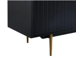 Buffet - 3 Portes - MDF Et Métal - Coloris : Noir Et Doré - LIKANA -Mobilia Boutique buffet 4157645