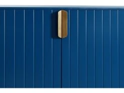 Buffet Haut - 2 Portes - MDF Et Métal - Coloris : Bleu Et Doré - LIKANA 18 Buffet Haut - 2 Portes - MDF Et Métal - Coloris : Bleu Et Doré - LIKANA -Mobilia Boutique buffet 4158231