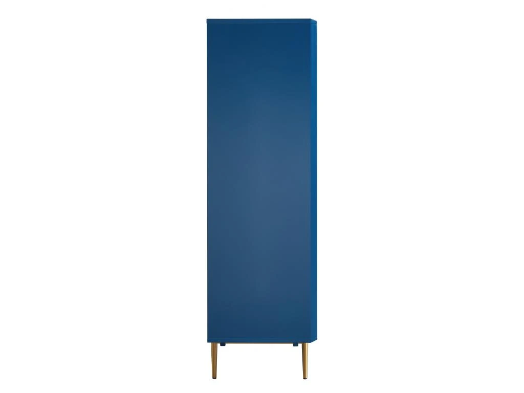 Buffet Haut - 2 Portes - MDF Et Métal - Coloris : Bleu Et Doré - LIKANA 7 Buffet Haut - 2 Portes - MDF Et Métal - Coloris : Bleu Et Doré - LIKANA – Image 5