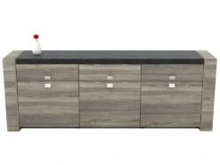 Buffet METEORITE - 3 Portes & 3 Tiroirs - MDF Plateau Effet Granite -Mobilia Boutique buffet 423465