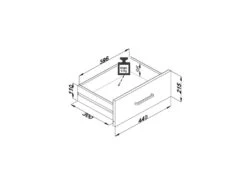 Buffet PORTLAND - 3 Tiroirs Et 3 Portes - Coloris : Chêne Et Noir -Mobilia Boutique buffet 433099