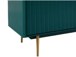 Buffet Haut - 2 Portes - MDF Et Métal - Coloris : Vert Et Doré - LIKANA -Mobilia Boutique buffet 4372029