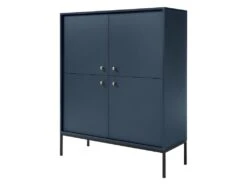 Buffet Haut - 4 Portes - Bleu - BOGDAN 12 Buffet Haut - 4 Portes - Bleu - BOGDAN -Mobilia Boutique buffet 493773