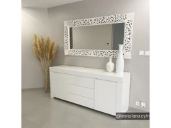 Buffet CETARA - 2 Portes & 3 Tiroirs - Blanc Laqué -Mobilia Boutique buffet 500413