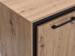 Buffet 3 Portes Et 3 Tiroirs En MDF - Naturel Et Noir - NALAMANE -Mobilia Boutique buffet 714813