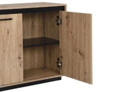 Buffet 3 Portes Et 3 Tiroirs En MDF - Naturel Et Noir - NALAMANE -Mobilia Boutique buffet 714815