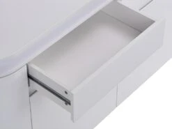 Buffet 4 Portes Et 2 Tiroirs Avec LEDs - MDF - Blanc Laqué - VANDANA -Mobilia Boutique buffet 715519