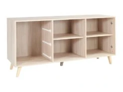 Buffet Moyen Modèle MALMO Blanc. Meuble Design Type SCANDINAVE. Effet Ultra Tendance Pour Votre Salon. -Mobilia Boutique buffet 8932383