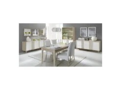 Buffet Moyen Modèle MALMO Blanc. Meuble Design Type SCANDINAVE. Effet Ultra Tendance Pour Votre Salon. -Mobilia Boutique buffet 8932387